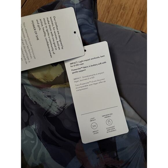 Athleta Conscious Crop Printed D-DD 3X NWT $64 Vivid Stroke Purple Barre‎ Yoga - Picture 7 of 8